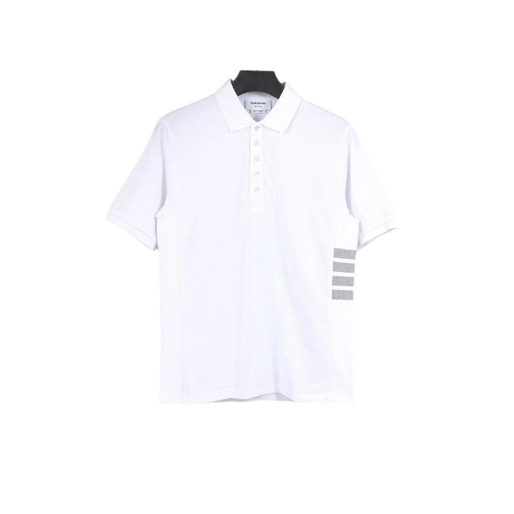 Thom Browne White T-Shirt with Collar - SleekGait