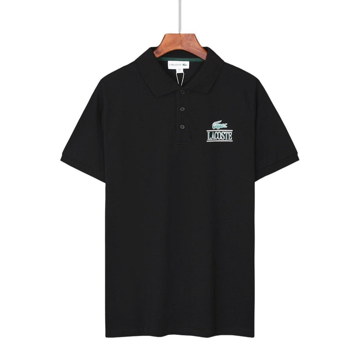 Lacoste Black T-shirt With Collar - SleekGait