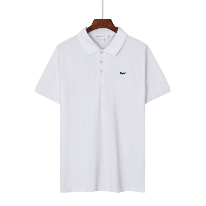 Lacoste White T-Shirt with Collar - SleekGait