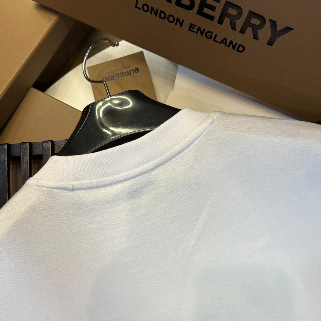 Burberry T-Shirt Without Collar 'White & Gold' - SleekGait