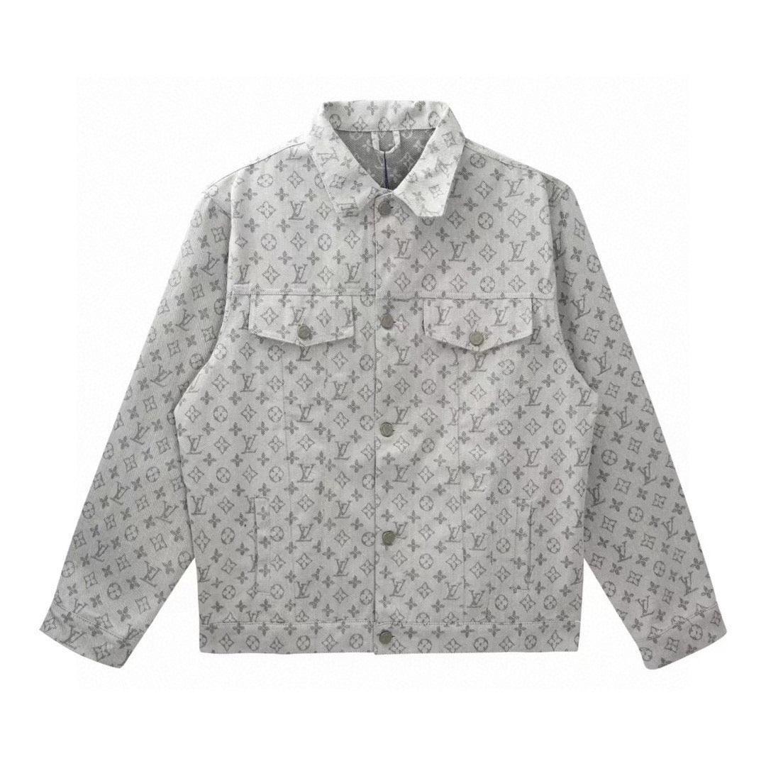 Louis Vuitton Monogram Denim Jacket Grey - SleekGait