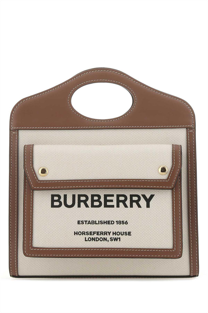 BURBERRY Stylish Two-Tone Mini Pocket Handbag - SleekGait