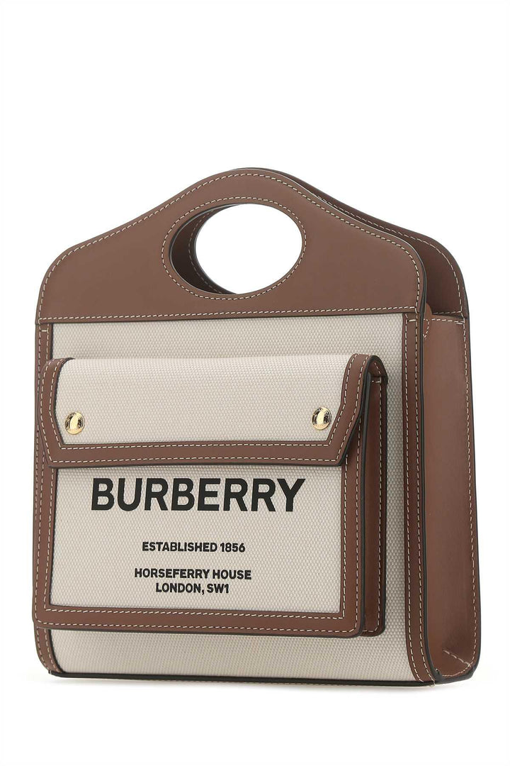 BURBERRY Stylish Two-Tone Mini Pocket Handbag - SleekGait