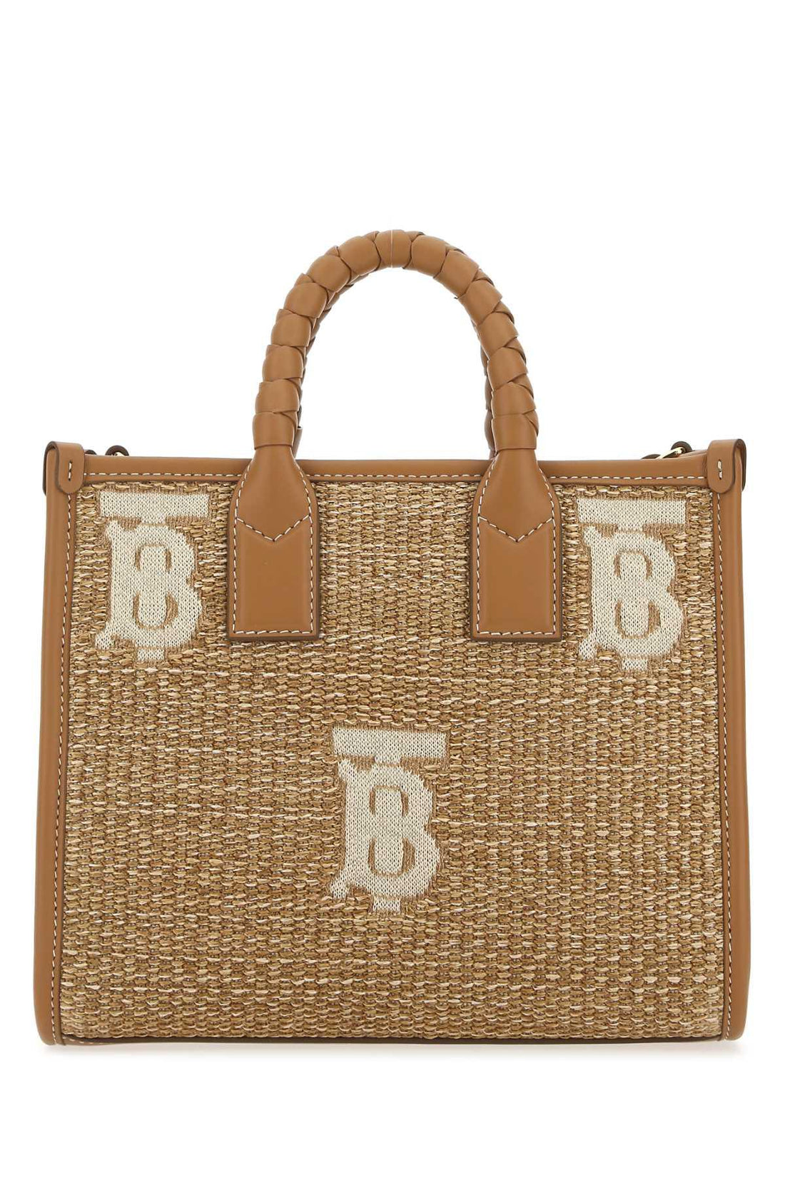 BURBERRY Chic Two-Tone Raffia and Leather Mini Handbag - SleekGait