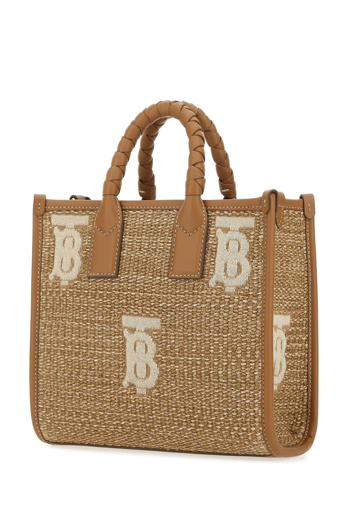 BURBERRY Chic Two-Tone Raffia and Leather Mini Handbag - SleekGait