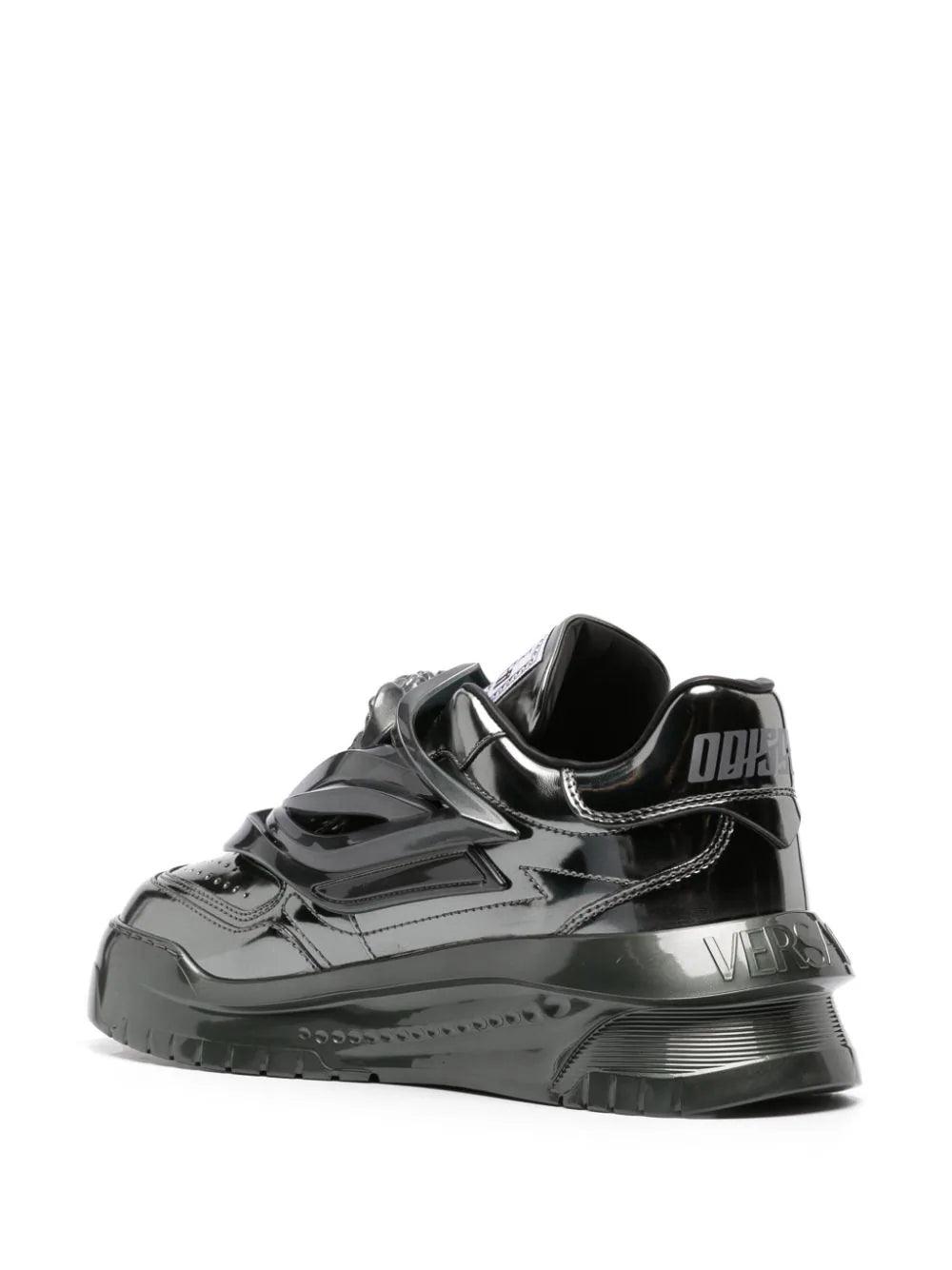 Versace Odissea metallic-effect sneakers - SleekGait