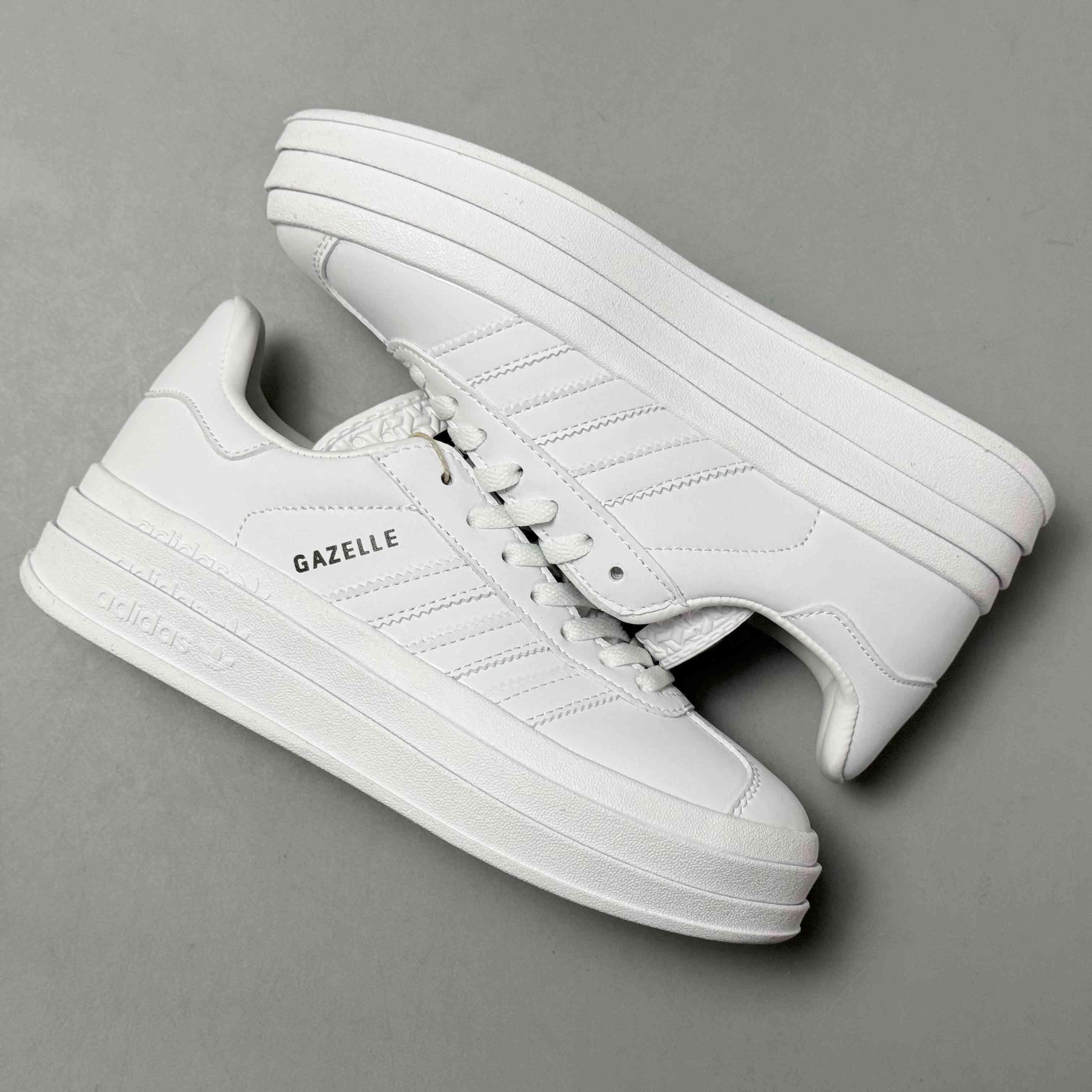 Adidas Originals Gazelle Bold 'Triple White' - SleekGait