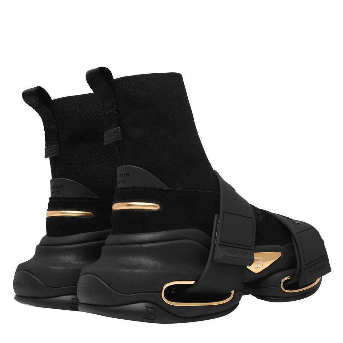 BALMAIN - HIGH TOP LEATHER SNEAKERS - SleekGait