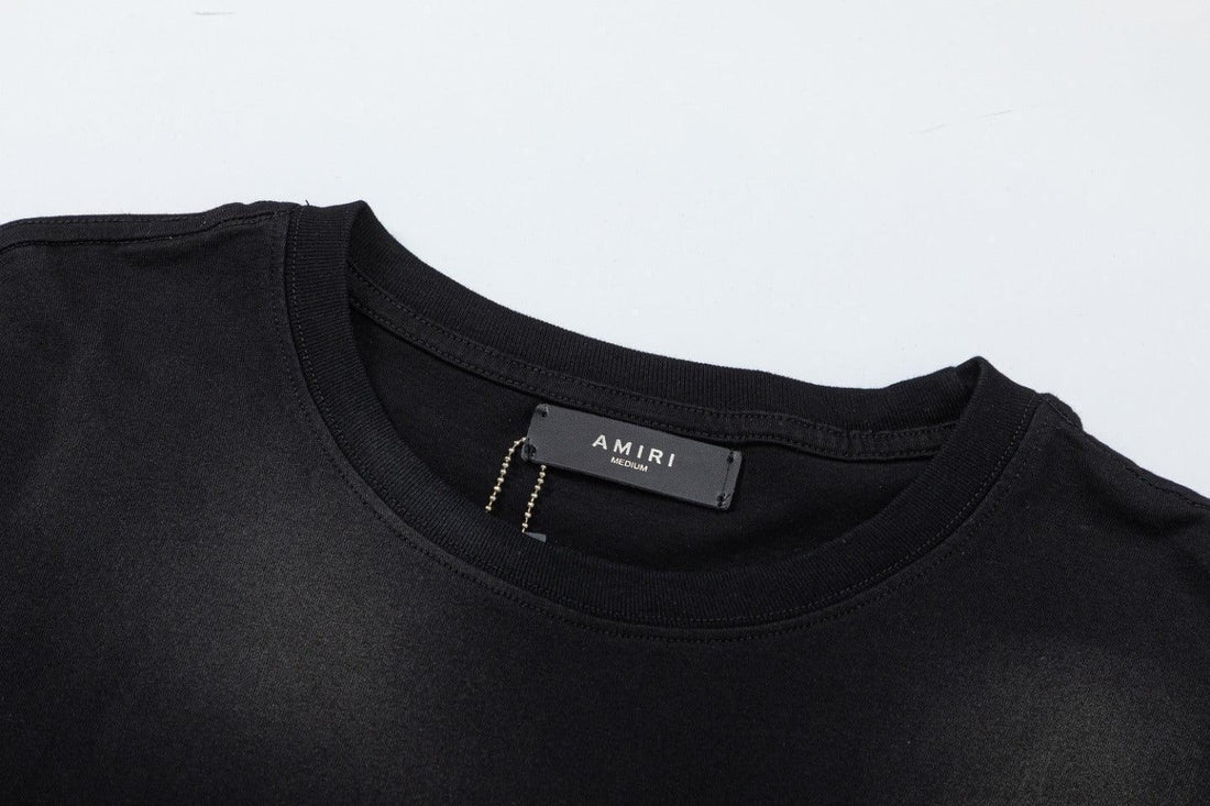 Amiri Lion Black T-Shirt Without Collar - SleekGait