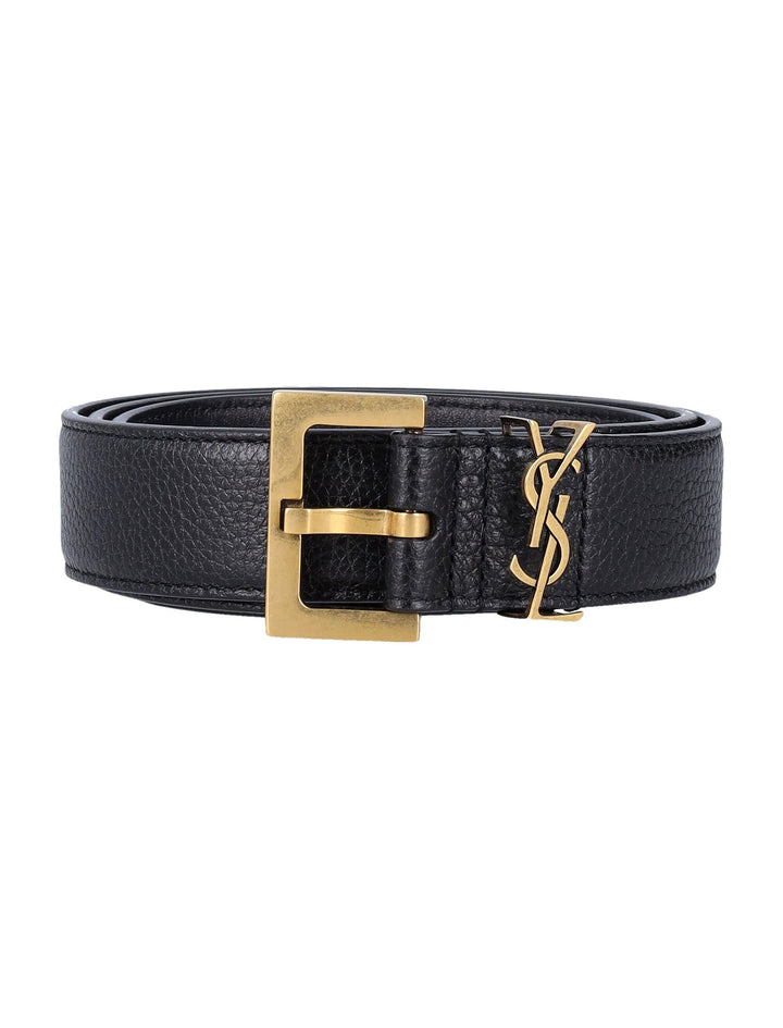 SAINT LAURENT Cassandra 3CM Grained Leather Belt - SleekGait