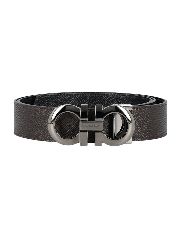 Ferragamo Reversible and Adjustable Gancini Hook Belt - 3.5 cm Height - SleekGait