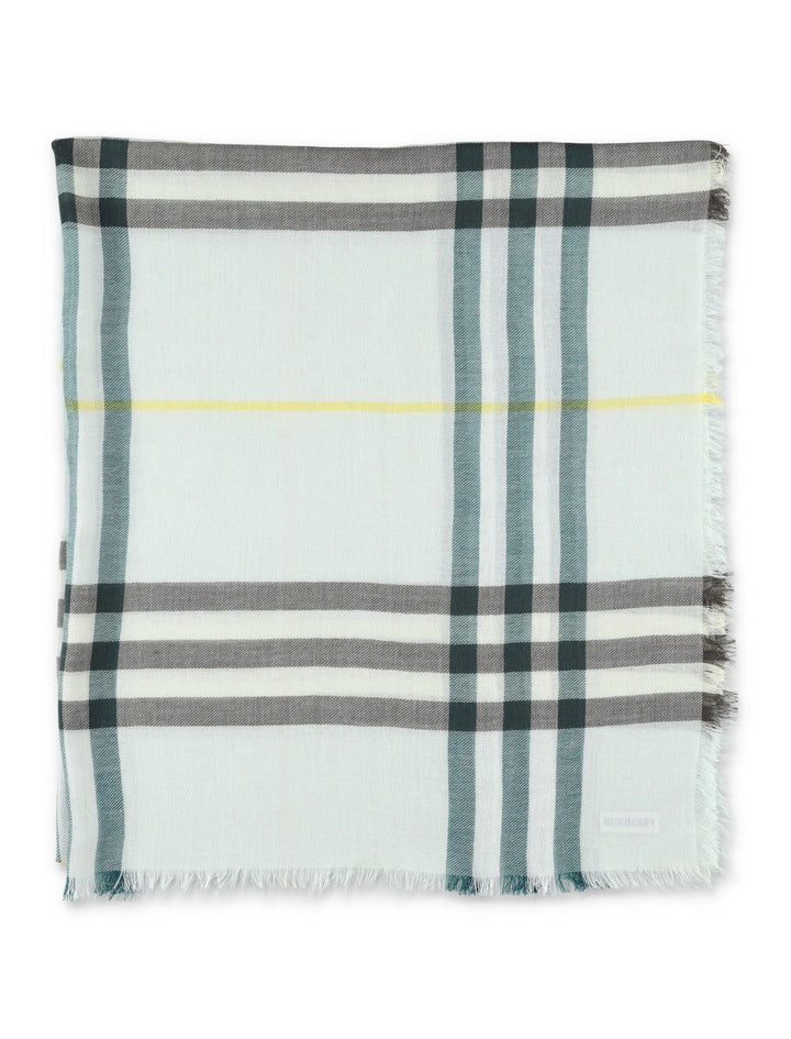 BURBERRY Elegant Check Wool Scarf - 200 cm x 90 cm - SleekGait