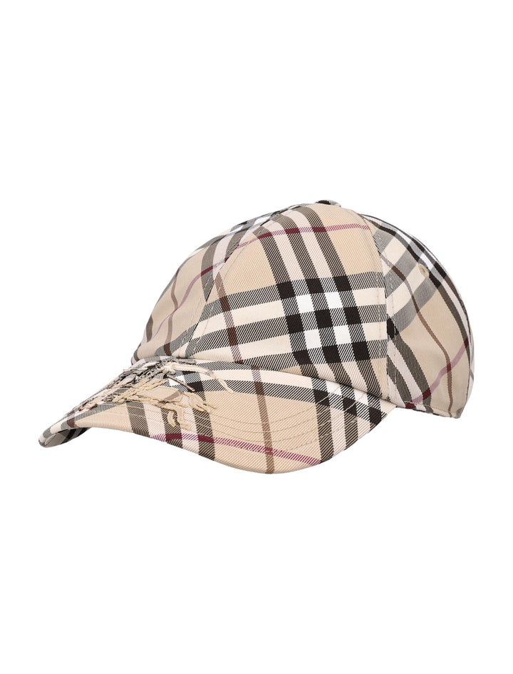 BURBERRY Check Pattern Baseball Cap - SleekGait