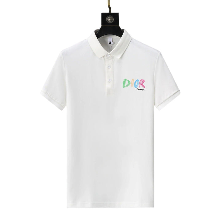 Dior White T-Shirt With Collar - SleekGait