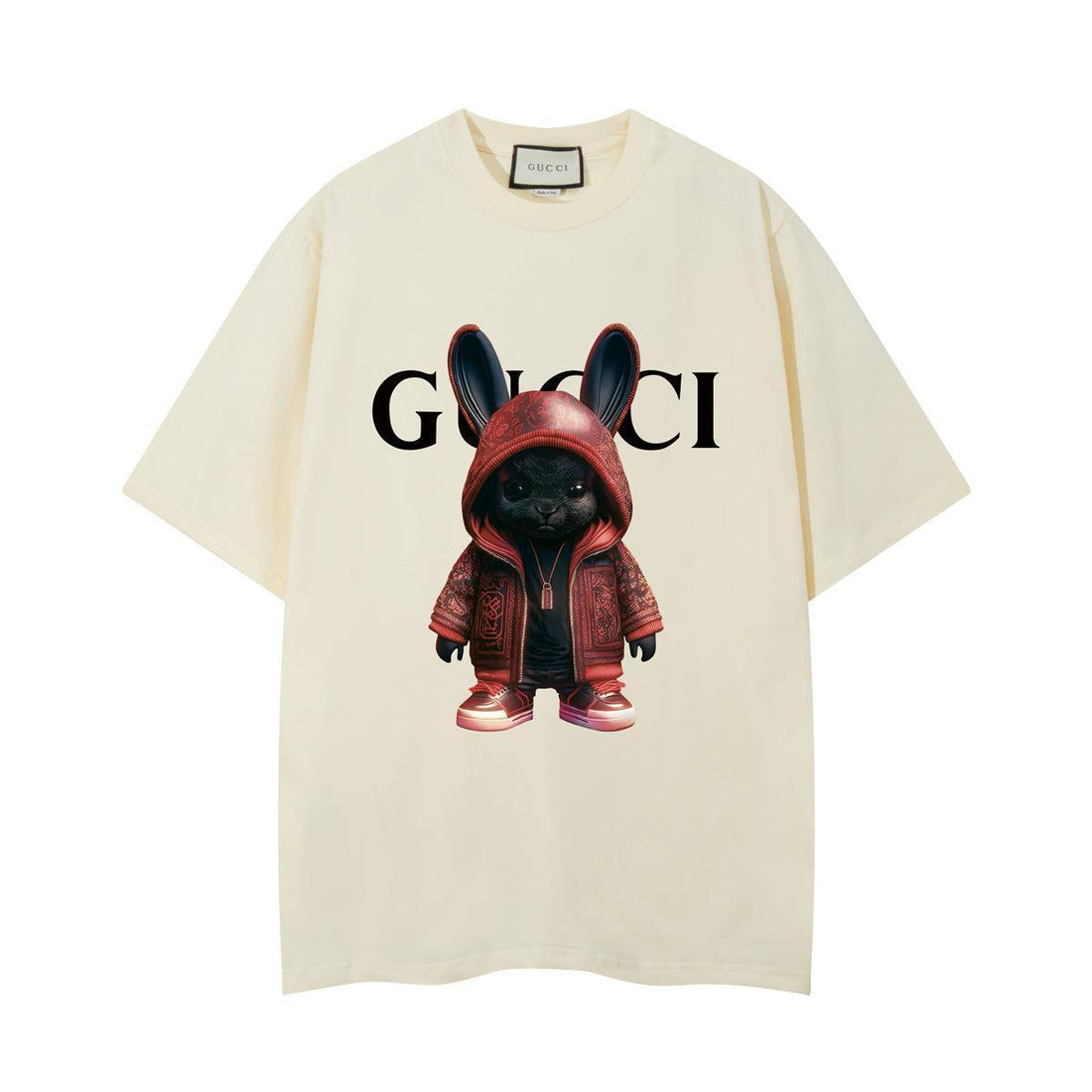 Gucci T-Shirt Without Collar 'Beige' - SleekGait