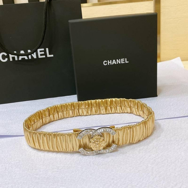 Chanel Leather Women’s Belt 'Yellow' - SleekGait