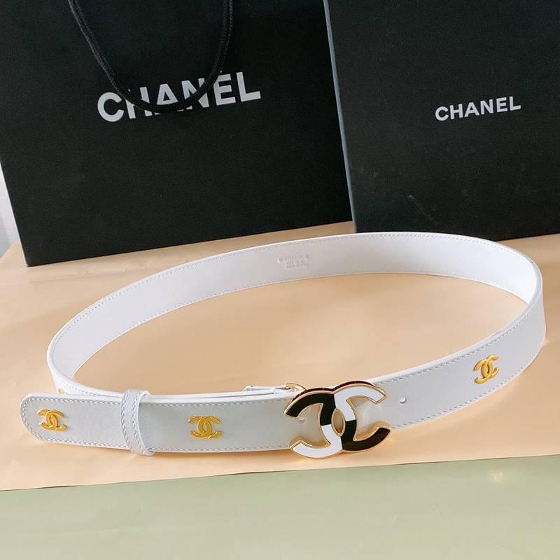 Chanel Women Logo Banding Belt 'White' - SleekGait