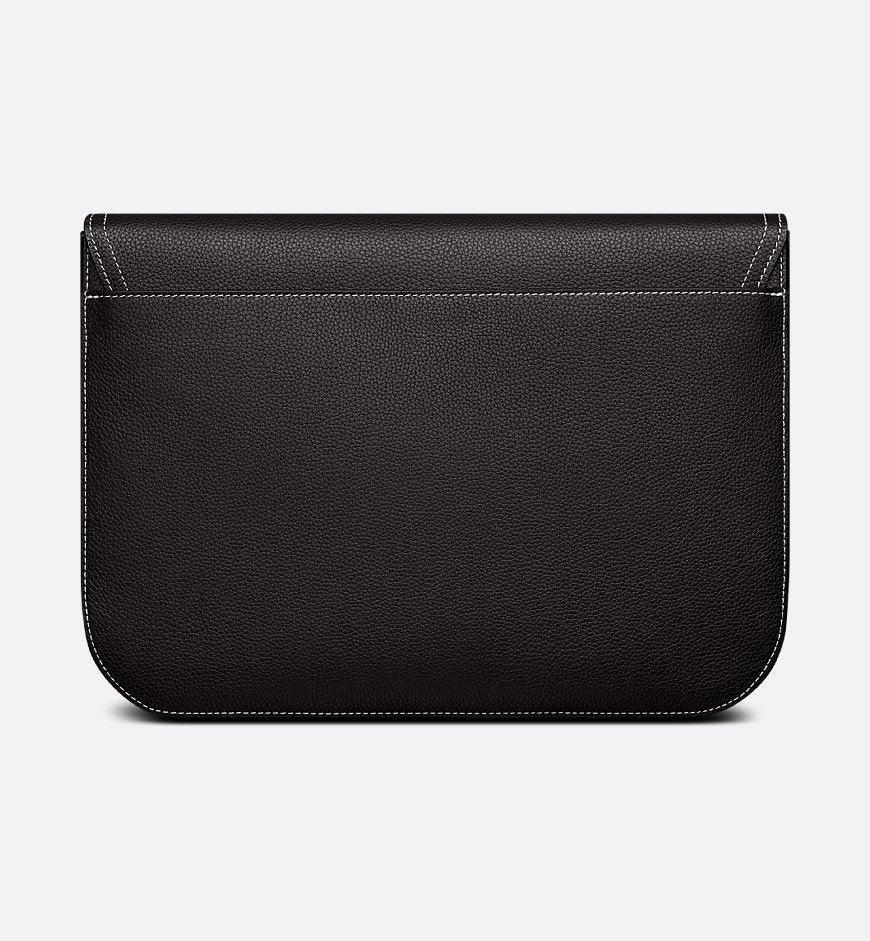 Dior Saddle A4 Pouch Black Grained Calfskin - SleekGait