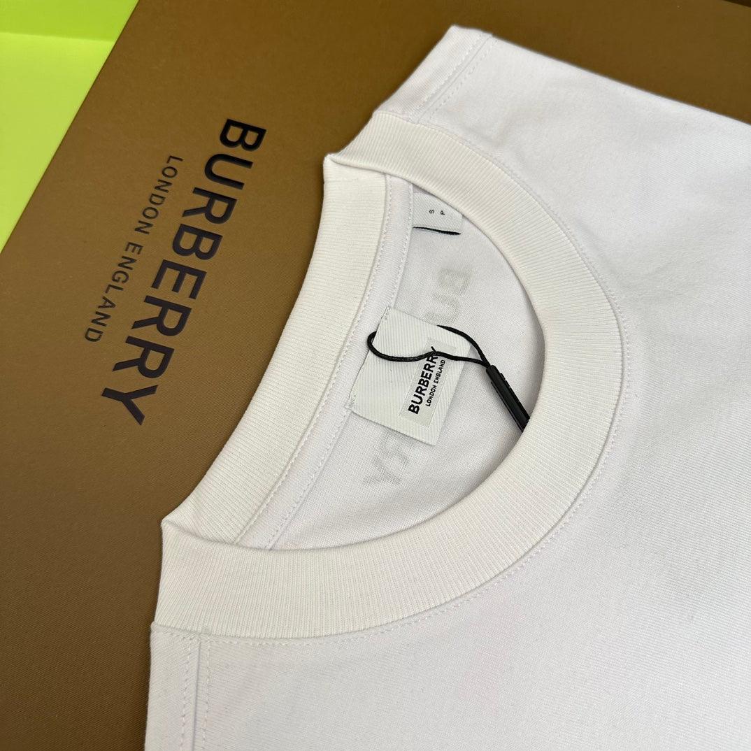 Burberry T-Shirt Without Collar 'White & Beige' - SleekGait