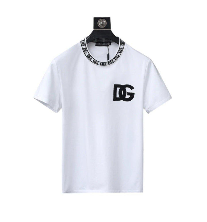 Dolce & Gabbana T-Shirt Without Collar 'White & Black' - SleekGait