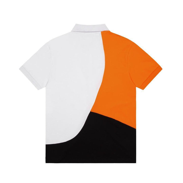 Lacoste T-Shirt with Collar 'Orange-White-Black' - SleekGait