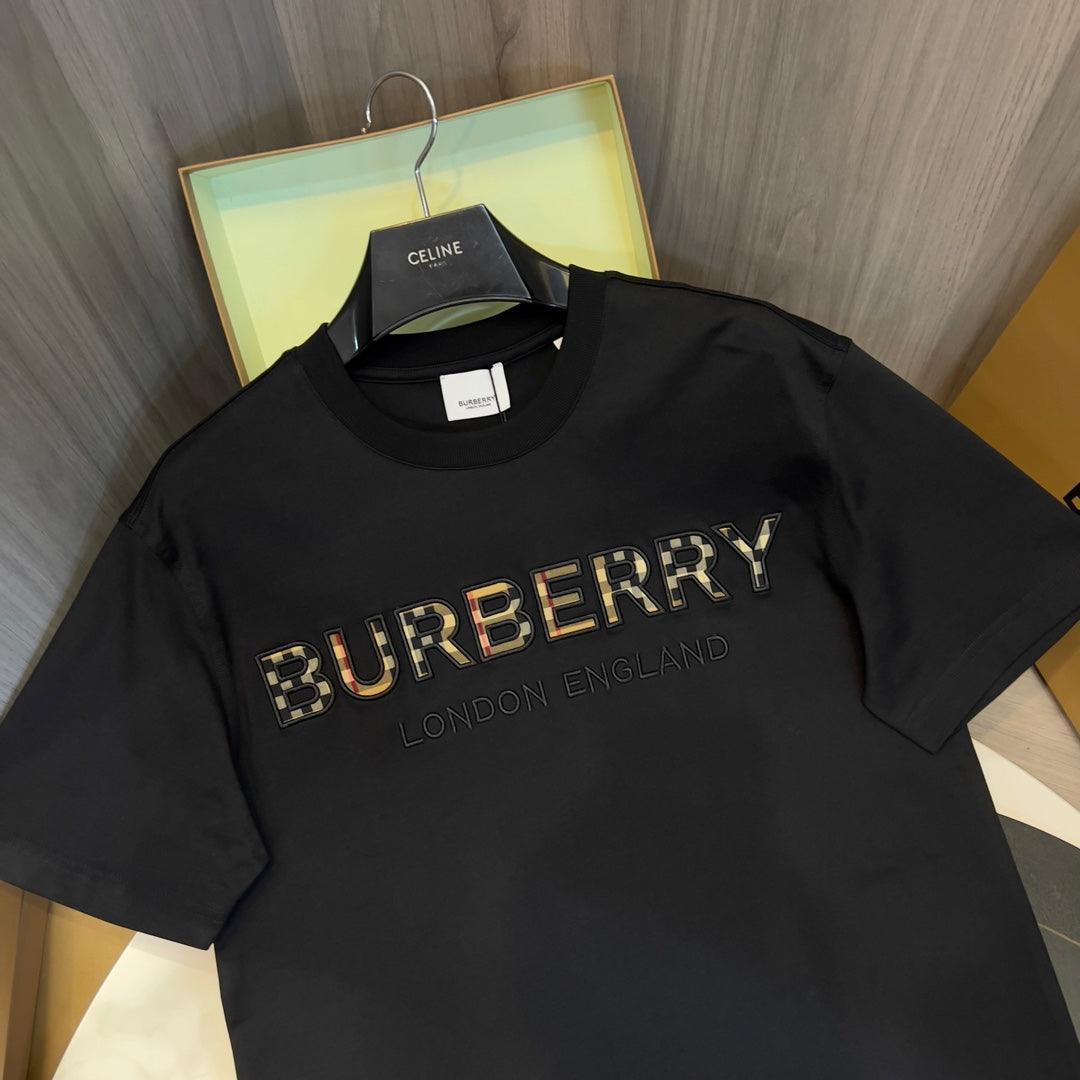 Burberry T-Shirt Without Collar 'Black & Beige' - SleekGait