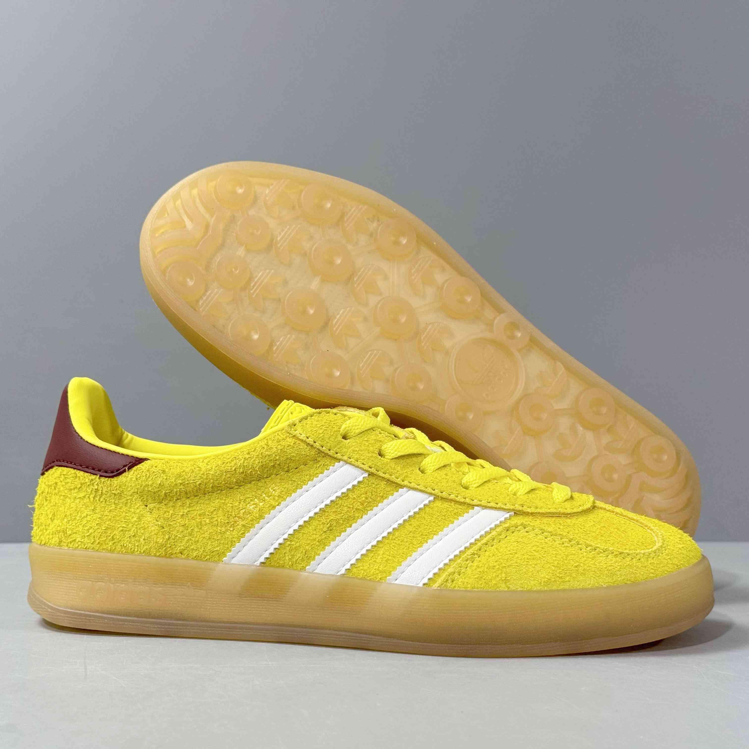 Adidas Originals Gazelle Indoor 'Bright Yellow Burgundy' - SleekGait