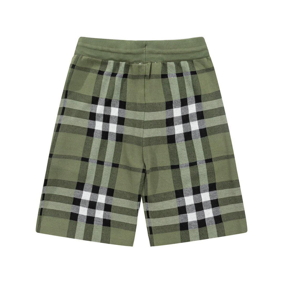 Burberry Men's Striped Cotton Knit Basketball Shorts 'Green' - SleekGait