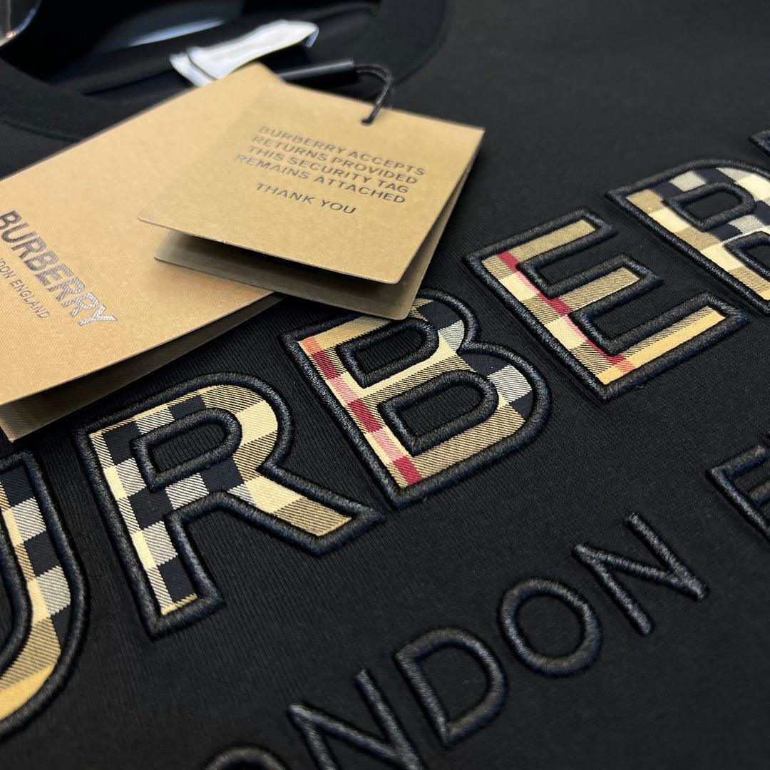 Burberry T-Shirt Without Collar 'Black & Beige' - SleekGait