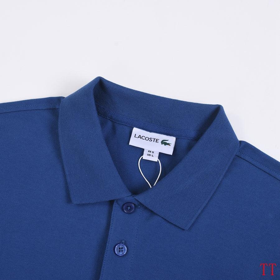 Lacoste Blue T-Shirt with Collar - SleekGait