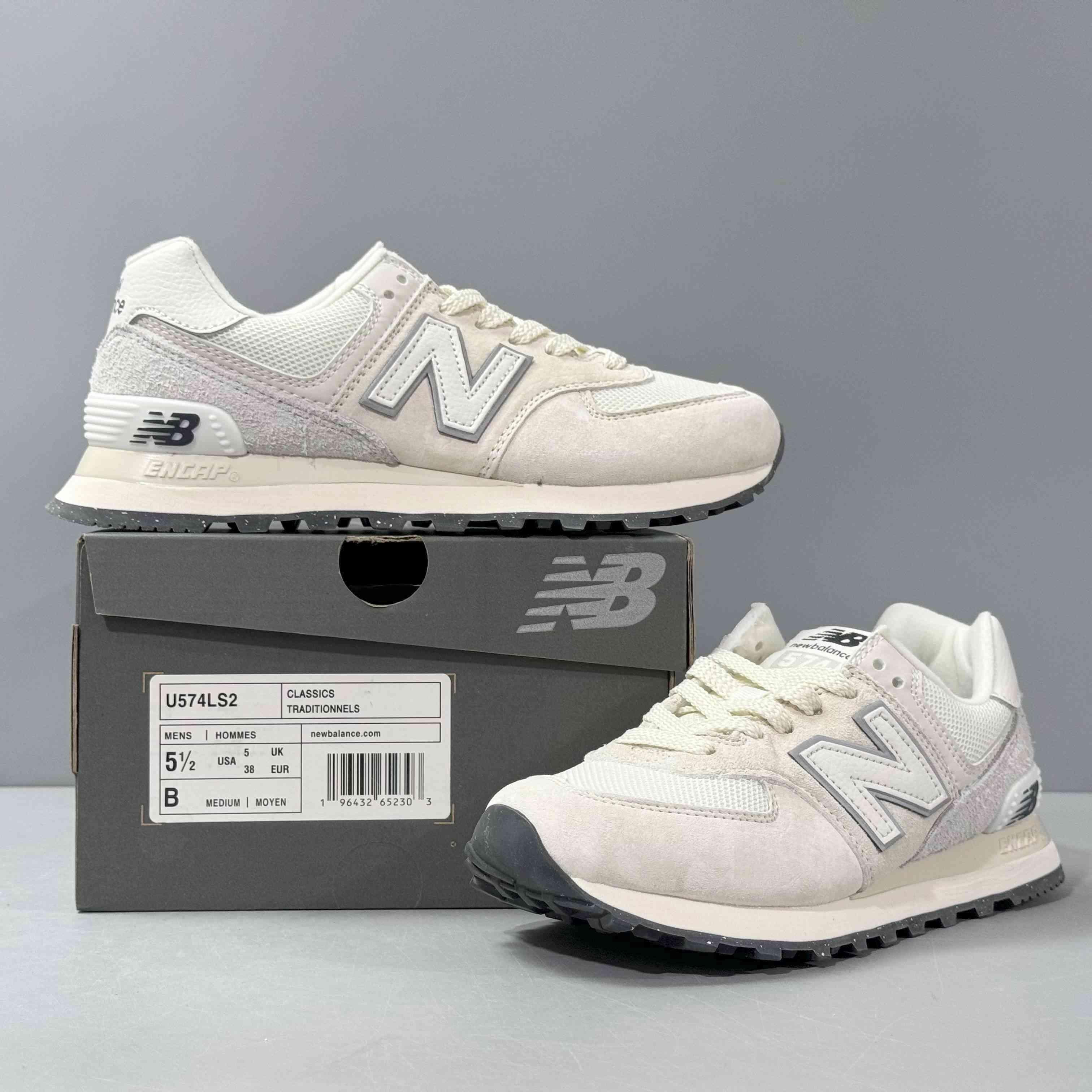 New Balance 574 'Beige White' - SleekGait