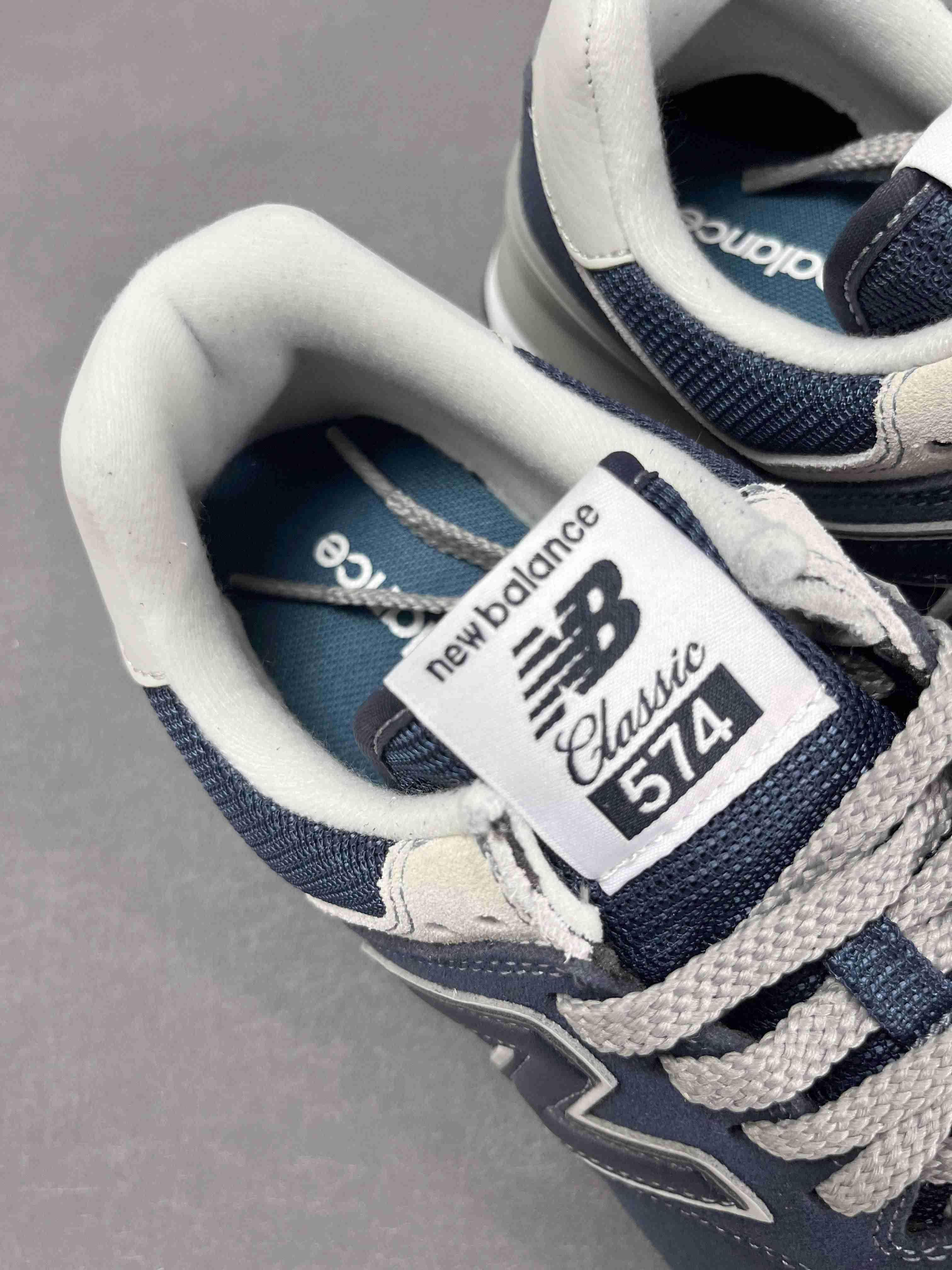 New Balance 574 Navy White - SleekGait