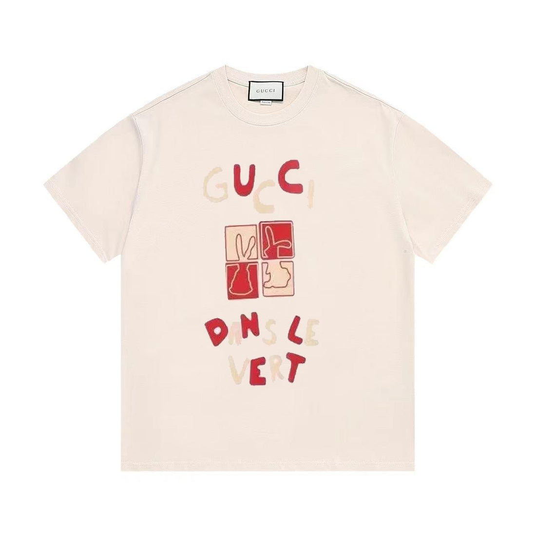 Gucci T-Shirt Without Collar 'Beige' - SleekGait