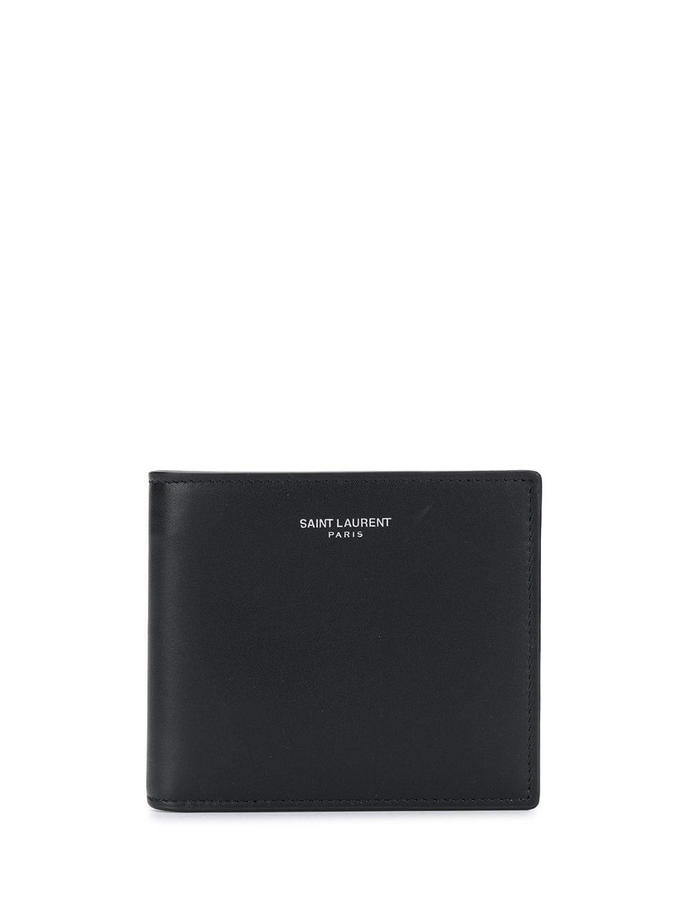 SAINT LAURENT Mini Leather Bi-Fold Wallet - SleekGait