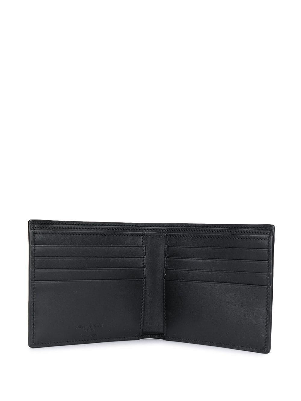 SAINT LAURENT Mini Leather Bi-Fold Wallet - SleekGait
