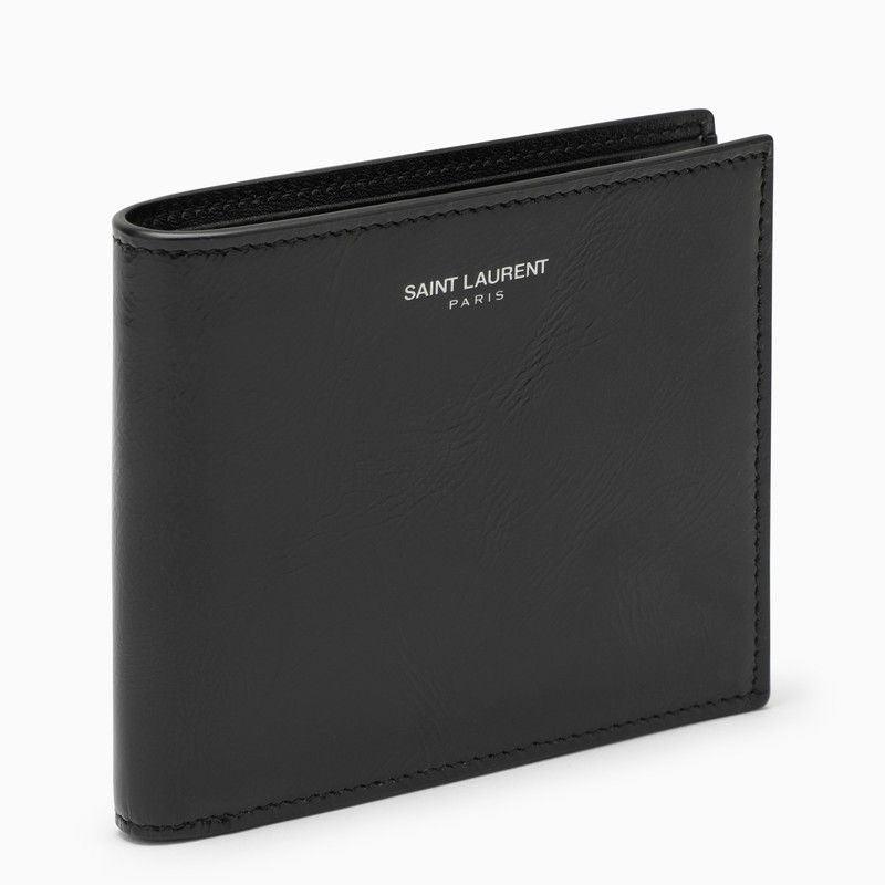 SAINT LAURENT Mini Leather Bi-Fold Wallet - SleekGait