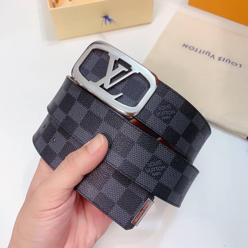 Louis Vuitton Belt 'Black/Grey' - SleekGait