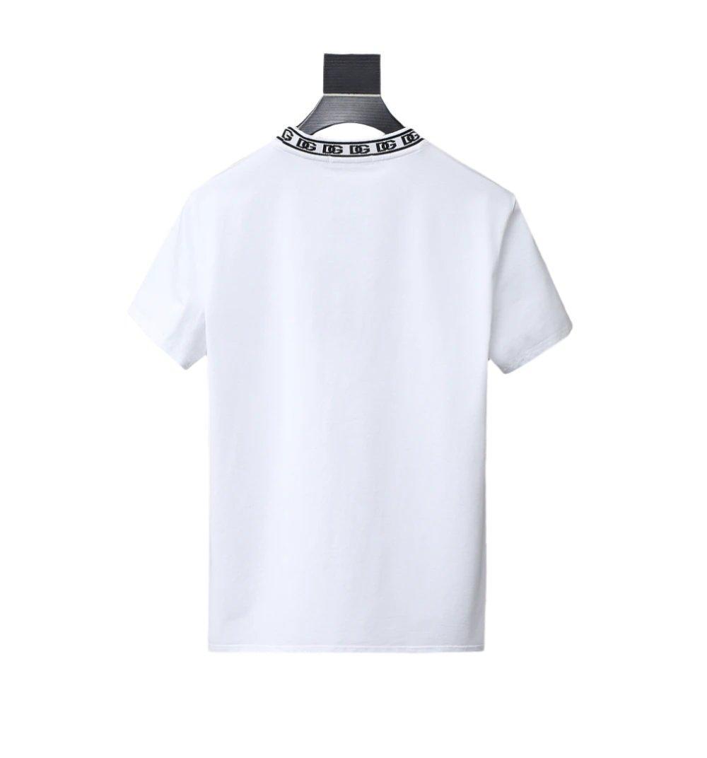 Dolce & Gabbana T-Shirt Without Collar 'White & Black' - SleekGait