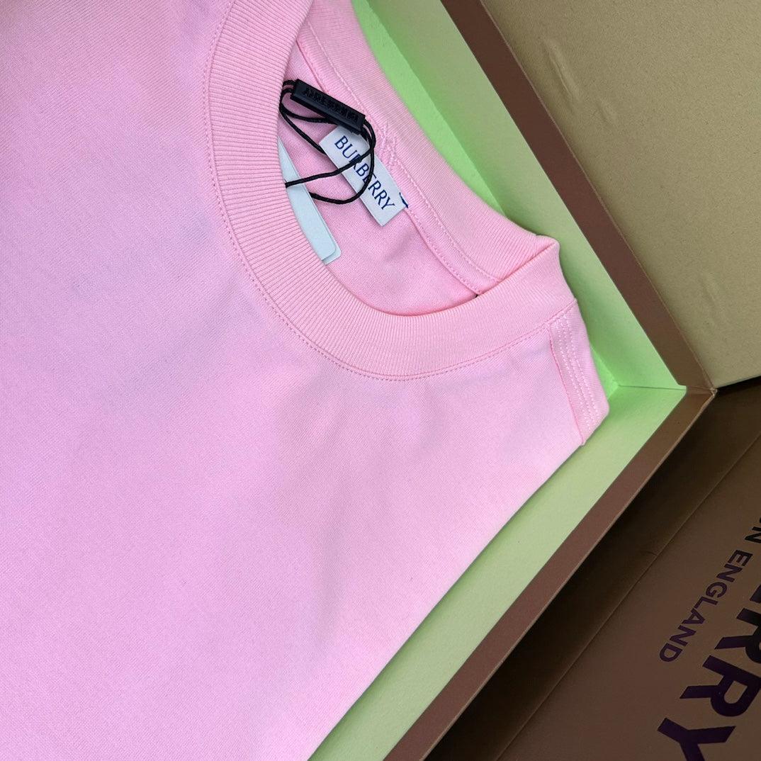 Burberry Pink T-Shirt Without Collar - SleekGait