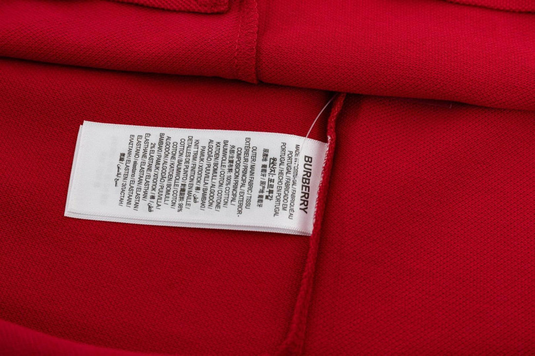 Burberry Red T-Shirt With Collar - SleekGait