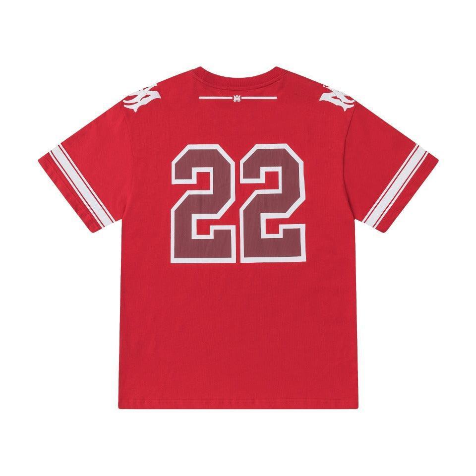 Amiri 22 Red T-Shirt Without Collar - SleekGait