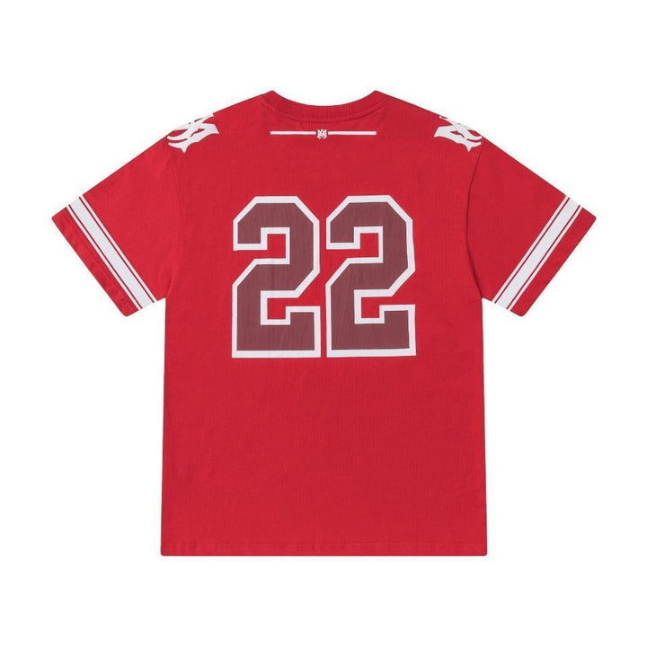 Amiri 22 Red T-Shirt Without Collar - SleekGait