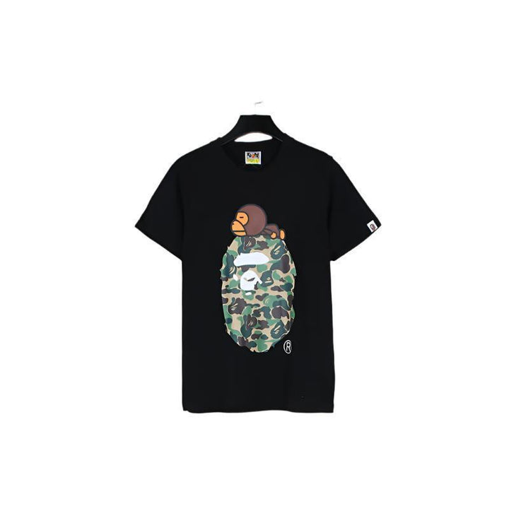 Bathing Ape Black T-Shirt without Collar - SleekGait