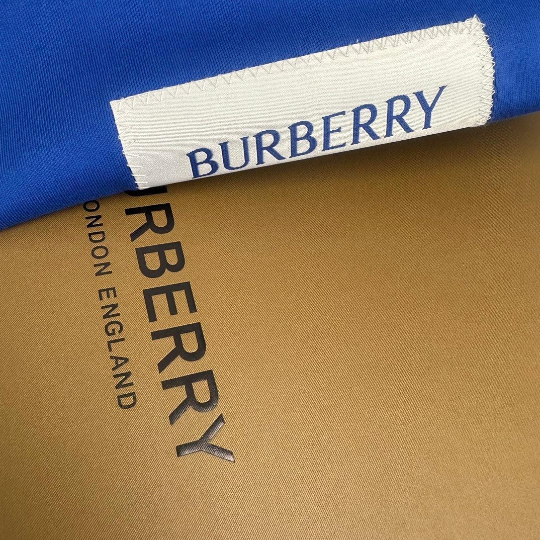 Burberry Blue T-Shirt Without Collar - SleekGait