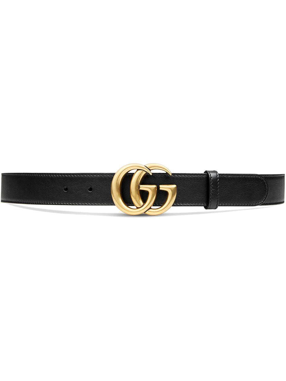 GUCCI Leather Belt with Double G Buckle - Height 3cm - SleekGait