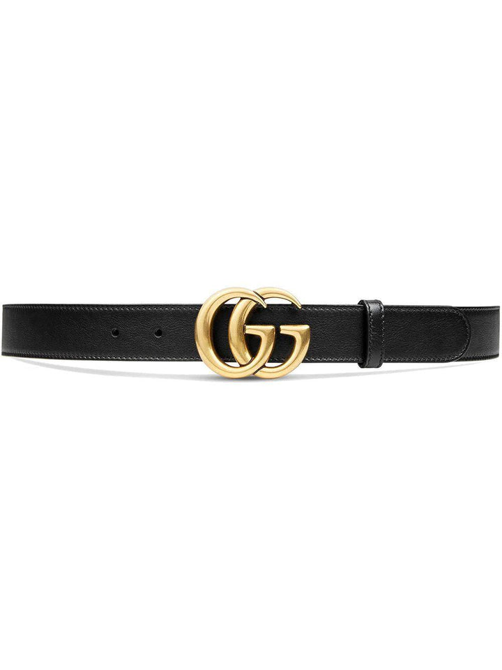 GUCCI Leather Belt with Double G Buckle - Height 3cm - SleekGait