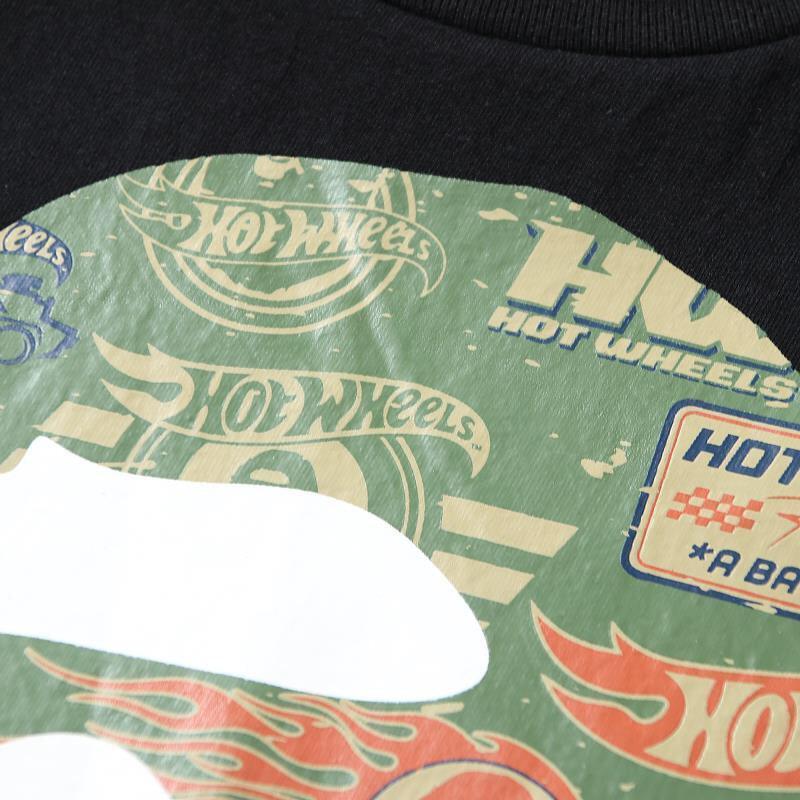 BAPE X HOT WHEELS APE HEAD TEE Black T-Shirt - SleekGait