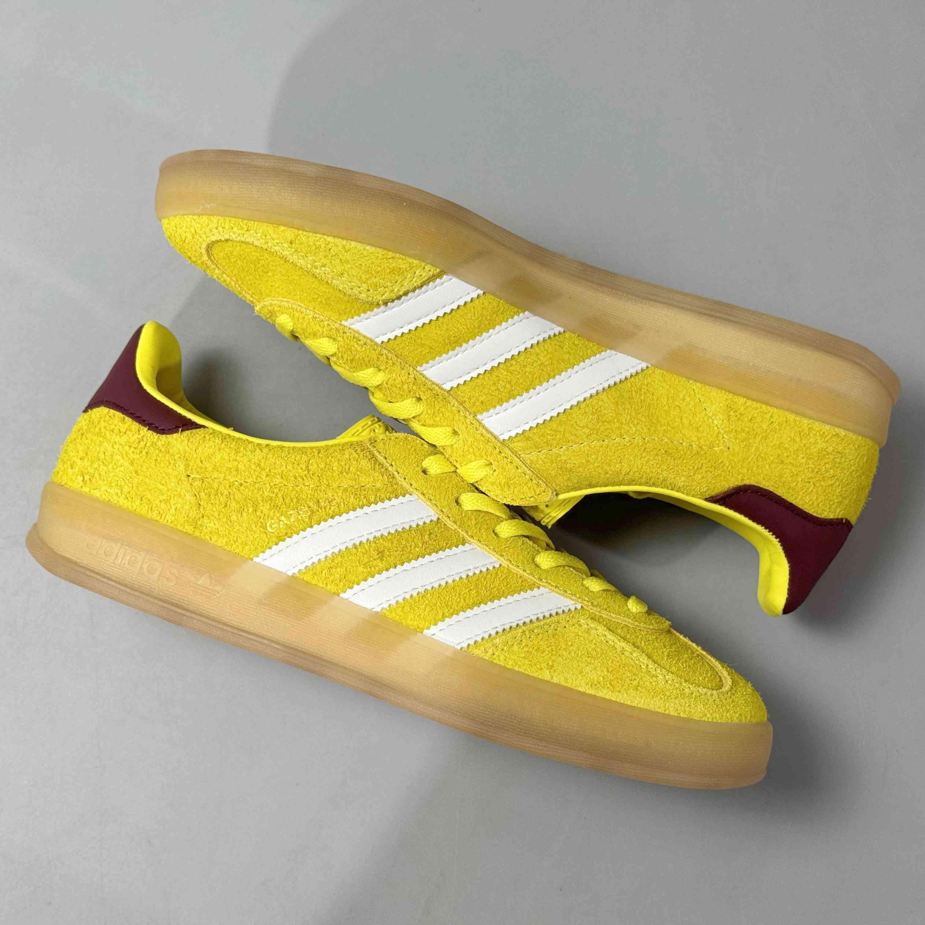 Adidas Originals Gazelle Indoor 'Bright Yellow Burgundy' - SleekGait