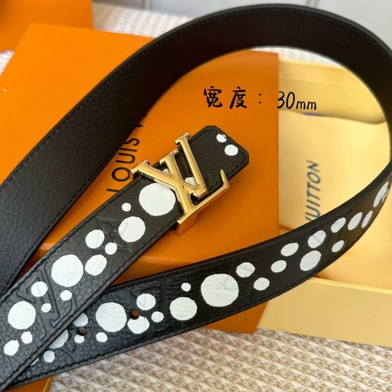 Louis Vuitton x Yayoi Kusama LV Initiales Reversible Infinity Dots Belt Black/White