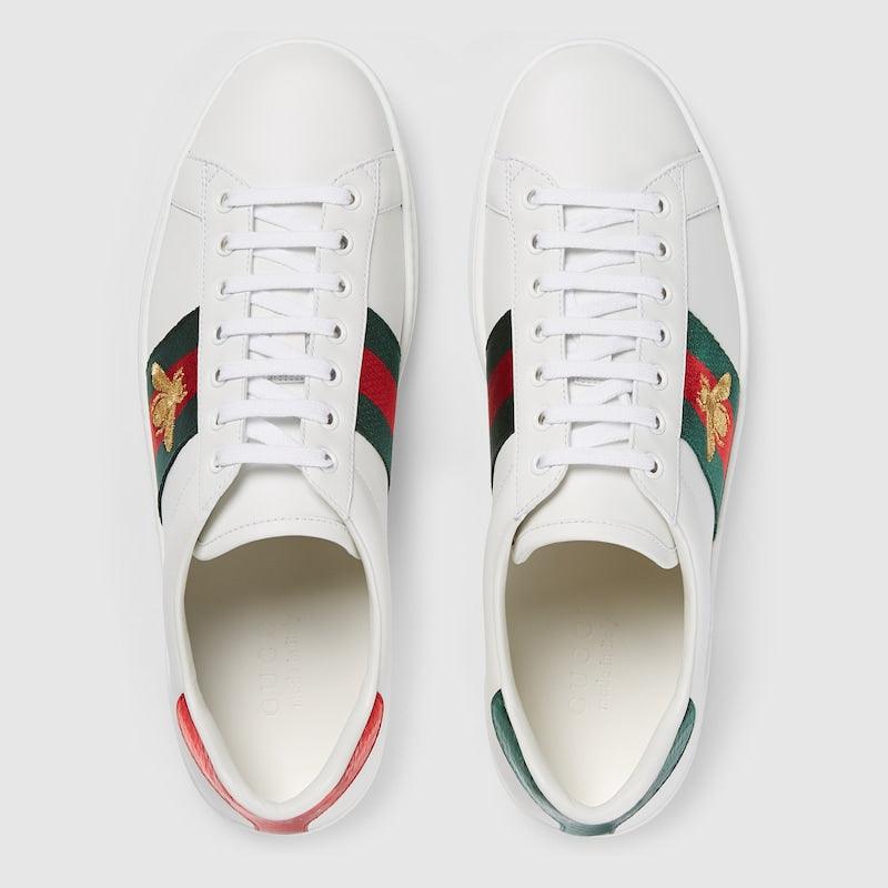 Gucci Ace GG Supreme Sneakers with Embroidered Bee - SleekGait